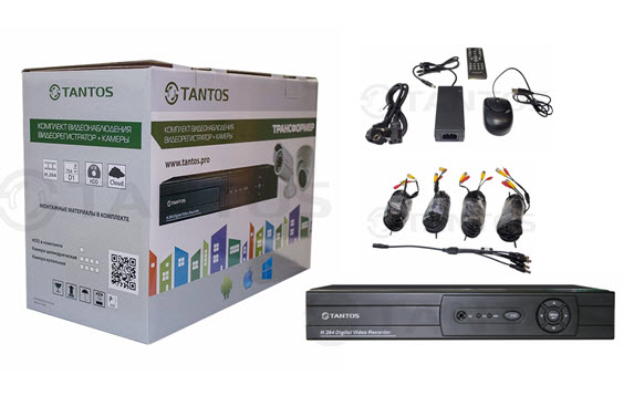 Новое поступление. Комплект TANTOS Трансформер - готовый комплект видеонаблюдения.